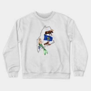 Maine Mermaid Crewneck Sweatshirt